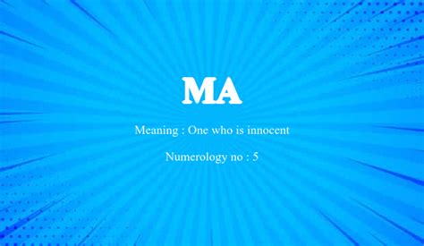Ma Name Meaning