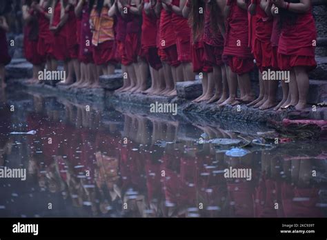 Nepalese Hindu Devotees Arrive To Offer Ritual Holy Bath In Bagmati River During Madhav Narayan