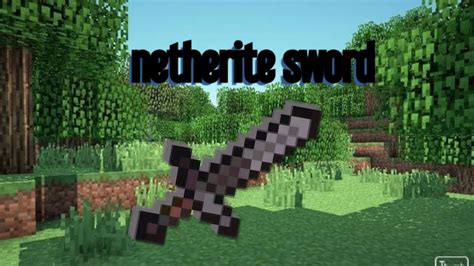 How To Make A Netherite Sword In Minecraft Youtube