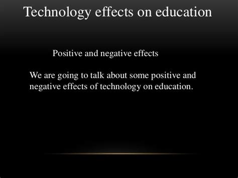 The Effect Of Technology On Education