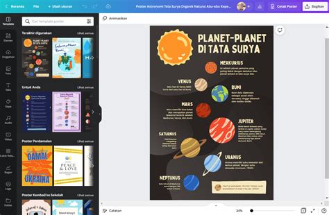 Membuat Poster Pendidikan Tahun Ajaran Baru 2024 Canva