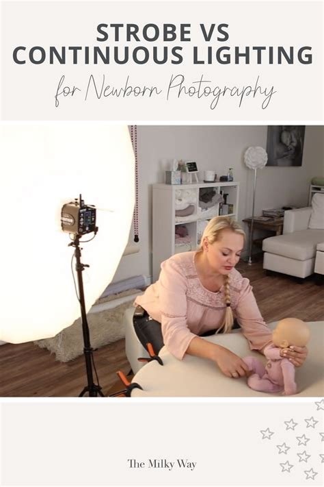 Strobe vs Continuous Lighting for Newborn Photography - The Milky Way