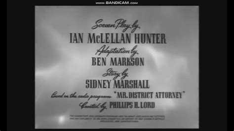 Mr District Attorney 1947 Title Sequence Youtube