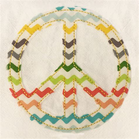 Simple And Versatile Appliqué And Filled Embroidery Peace Signs Machine Embroidery Geek