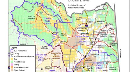 Idaho Falls District Map Bureau Of Land Management