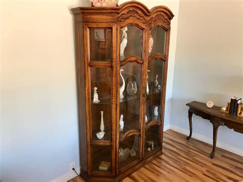 Our living room furniture category offers a great selection of curio cabinets and more. Large Wooden Glass Front Curio Display Cabinet With ...