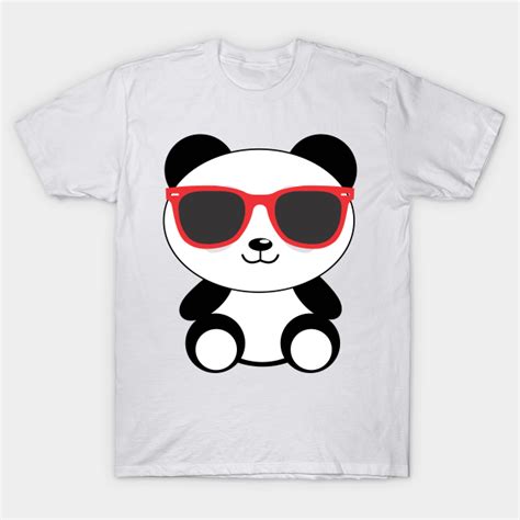 Funny Panda With Eyeglasses Panda T Shirt Teepublic