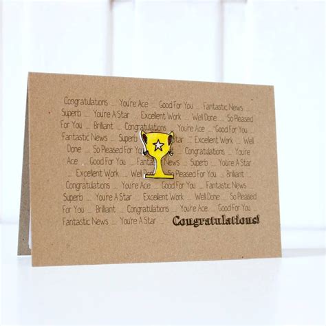 Congratulations cards are applicable for practically any occasion. Trophy Congratulations Card By Little Silverleaf ...