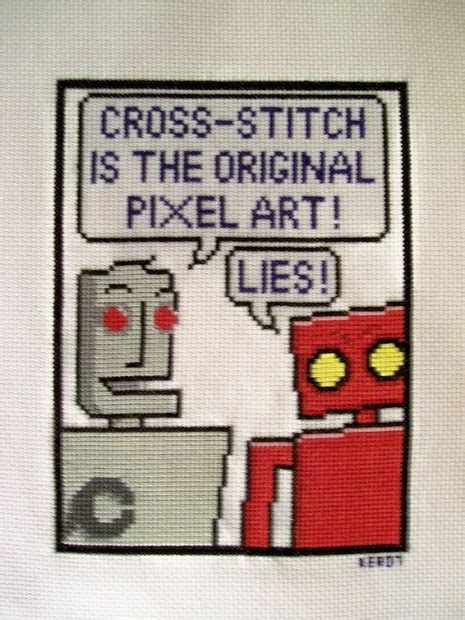 The steps for digitizing an embroidery. Turn Any Picture into a Cross-Stitch Pattern » Curbly ...