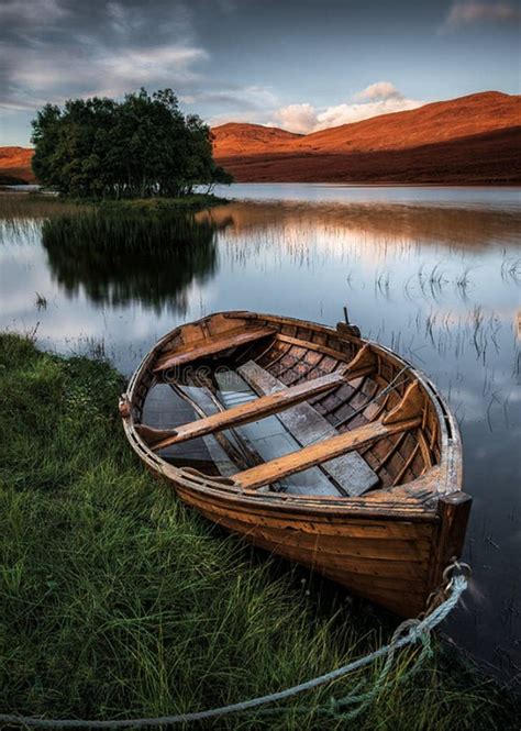 Wooden Row Boat On The Lake Stock Photo Image Of Calm Peace 82684524