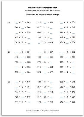 Zunächst müssen sich die sus entscheiden, ob das perfekt mit haben oder sein gebildet wird. Arbeitsblatt: Mathematik-Grundrechenarten-Multiplikation-multiplizieren-bis-1000--Nr-10.pdf