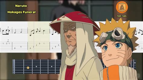 Naruto Hokages Funeral Tutoría De Guitarra Partitura Youtube