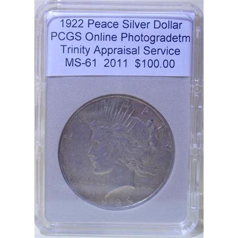 We did not find results for: 1922 Silver Peace Dollar MS-61 PCGS w/Appraisal