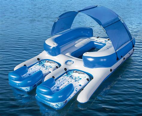 Coolerz Tropical Breeze Iii Inflatable 8 Person Floating Island With U