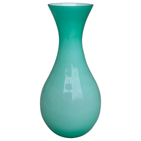 Turquoise Glass Vase At 1stdibs