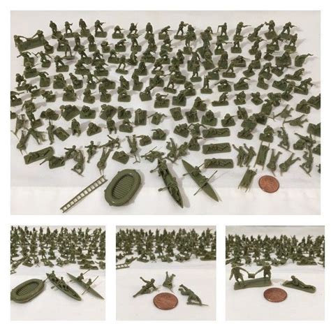 Vtg Ho Scale Miniature Toy Soldier Troops Army Men Lot Of 170 Estate