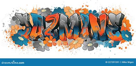 Jazmín De Diseño De Nombres Con Estilo Graffiti Ilustración Del Vector Ilustración De Calle