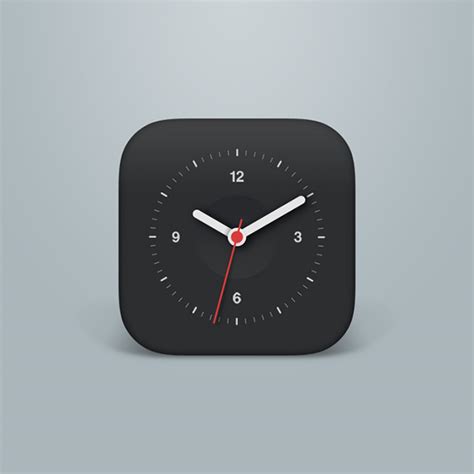 Ios Iphone Flat Clock App Icon Welovesolo