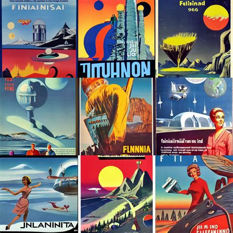 Tourism Ad For Finland 1960s Science Fiction In Stable Diffusion