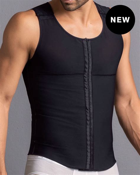 Its reflective ink provides better visibility. Men's Firm Shaper Vest with Back Support - Front Hook ...