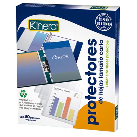 Protectores De Hojas Kinera Carta 50 Pzas Office Depot Mexico