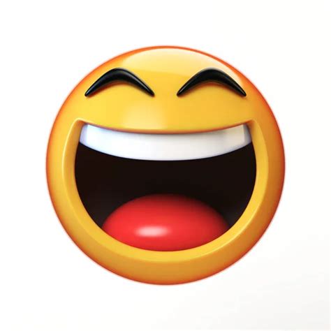 Lol Emoji Aislado Sobre Fondo Amarillo Re R Cara Emoticonos Renderizado