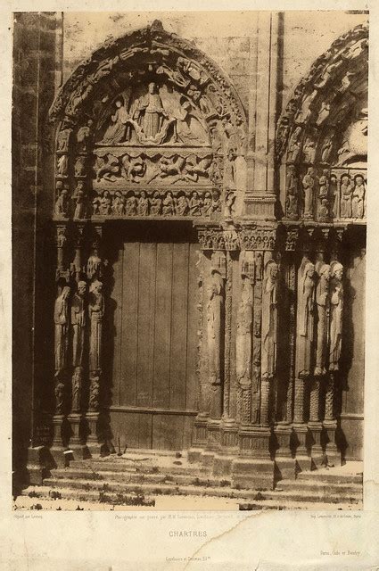Henri Le Secq West Portal Chartres Cathedral 1853 A Photo On