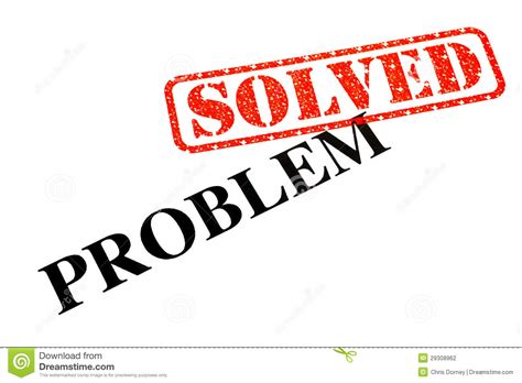 Problem SOLVED Stock Photography - Image: 29308962