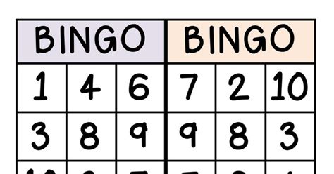 Bingo Numbers 1 10pdf Math Bingo Bingo For Kids Numbers For Kids
