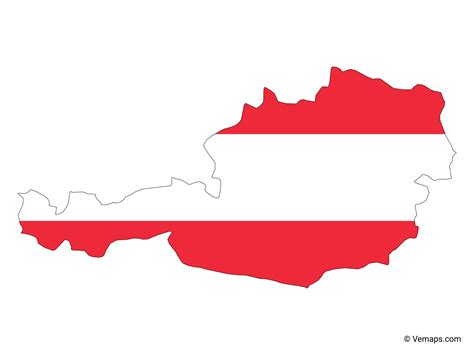 Flag Map Of Austria Free Vector Maps