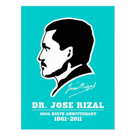 Dr Jose Rizal 150th Birth Anniversary Souvenirs Postcard Zazzle