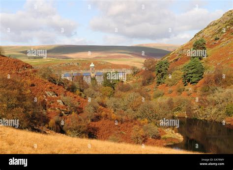 Craig Goch Dam In Autumn Elan Valley Rhayader Powys Wales Cymru Uk Gb