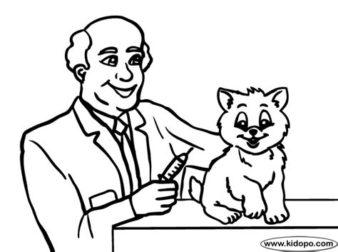 Download and print these veterinarian coloring pages for free. Veterinarian 1 coloring page