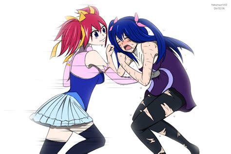 [commission] Wendy Marvell Vs Chelia Blendy 02 By Nworld12 On Deviantart