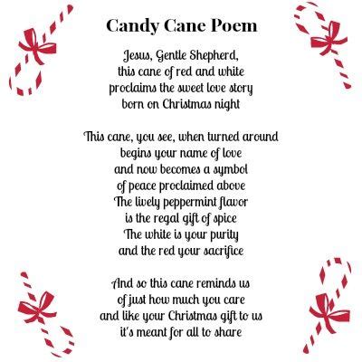 Love the story of the candy cane in connection to jesus' birth, death, and it ties the candy cane into the biblical reason for christmas and i really like that. Cute printable Candy Cane Poem along with a FREE printable ...