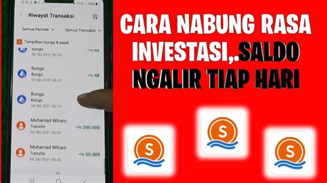 Saldo Ngalir Tiap Hari Nabung Rasa Investasi Di Seabank Youtube
