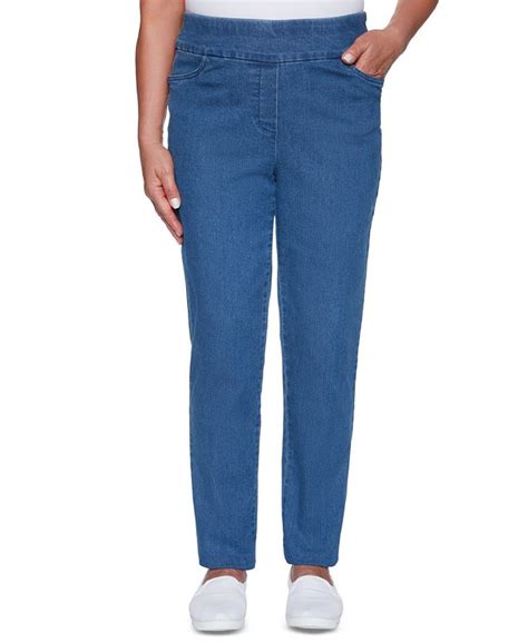 Alfred Dunner Pearls Of Wisdom Stretch Denim Pull On Jeans And Reviews