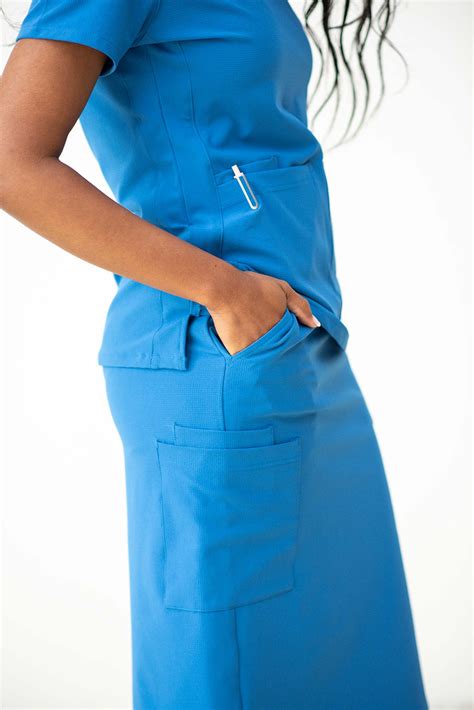 Womens Medical Scrub Skirt Galaxy Blue Csaucy