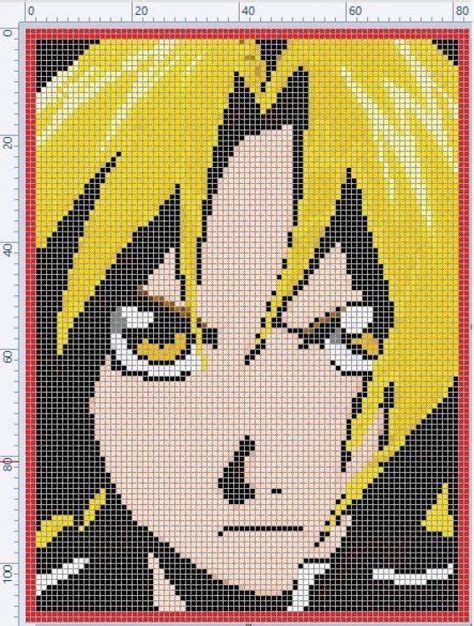 Anime Pixel Art Pattern