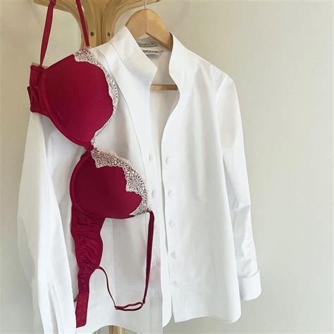 Forget Nude Red Bras Are Invisible Under White Shirts Tallulah Love