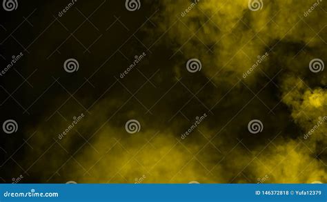Yellow Fog And Misty Effect On Background Smoke Overlays Stock