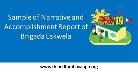 Brigada Eskwela Narrative Report 2021