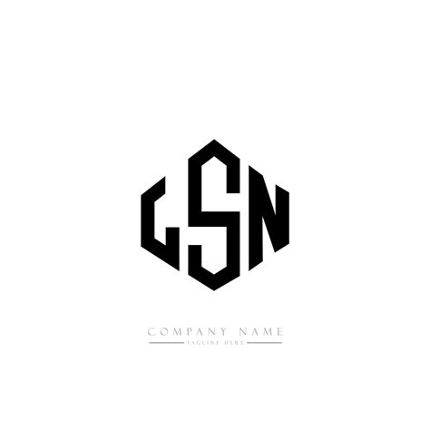 LSN letter logo design with polygon shape. LSN polygon and cube shape