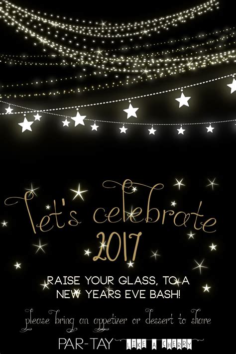 Free New Years Party Invitation | New years eve invitations, New years