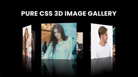 Pure Css 3d Rotating Image Gallery Css 3d Animation Effects Youtube