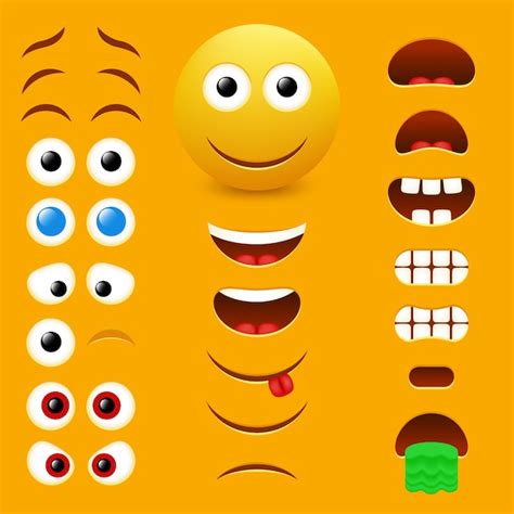 Emoji Creator Design Collection Premium Vector