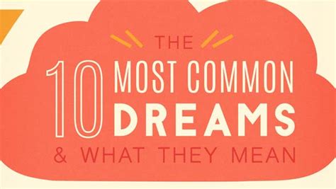 The 10 Most Common Dreams And What They Mean Infographic