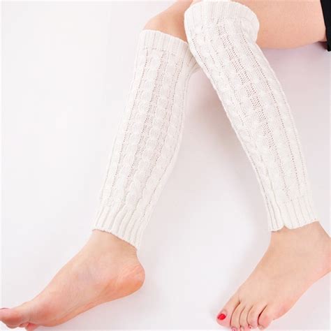 2018 Fashion Women Winter Warm Leg Warmers Knitted Scoks Crochet Long