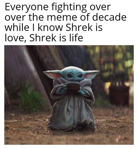 Everyone Fighting Over Over The Meme Of Decade While I Know Shrek Is