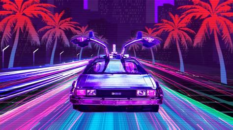 Retro Lux Car Retrowave 4k Hd Vaporwave Wallpapers Hd Wallpapers Id